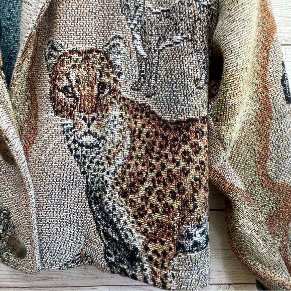 VINTAGE PAINTED PONY SAFARI PRINT BLAZER - Picture 5 of 14